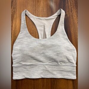 Lululemon Heathered White & Gray Sports Bra with Padding